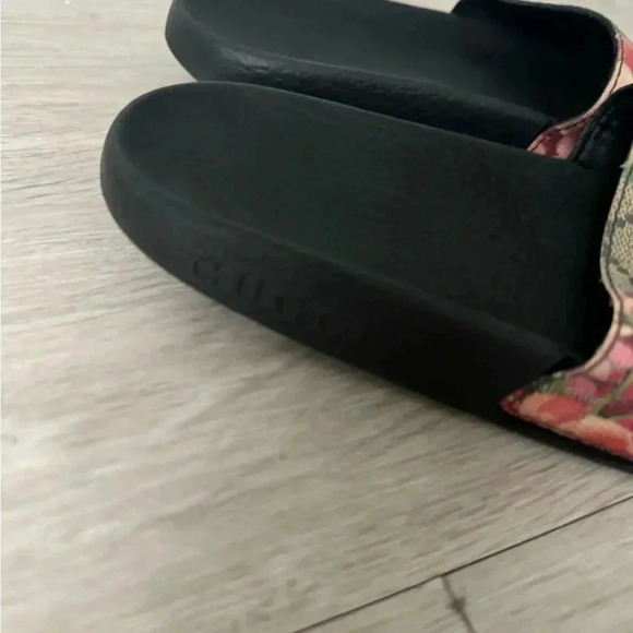 Gucci GG Blooms Supreme Floral Slide Slip On Rubber Sandals Flats EU 34 - Picture 12 of 13